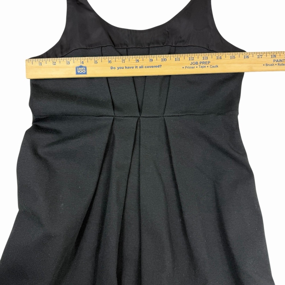 Theory Sleeveless Dress Stretch Fit & Flare Black Pleated Knee Length 8 Pockets - Picture 5 of 8